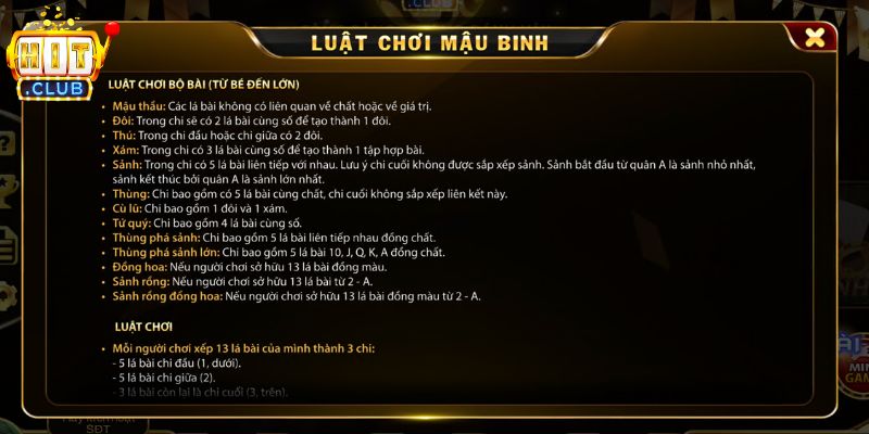 Hướng dẫn cách chơi Mậu Binh cho người mới